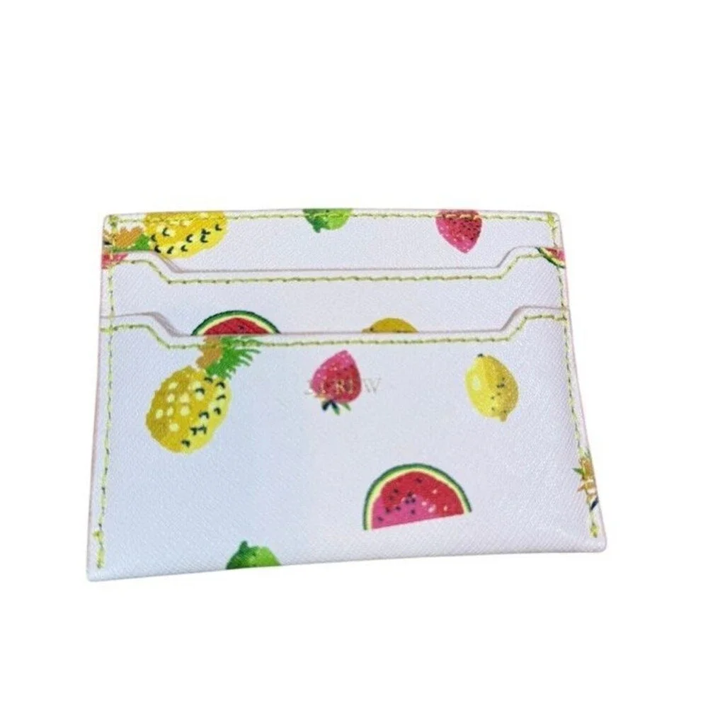 J Crew Cardholder Wallet Colorful Fruit Salad - Small - Preppy - Summer